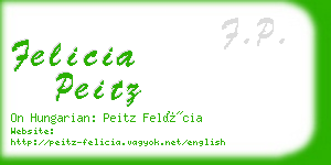 felicia peitz business card